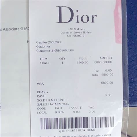 dior shoes receipt|dior online ordering.